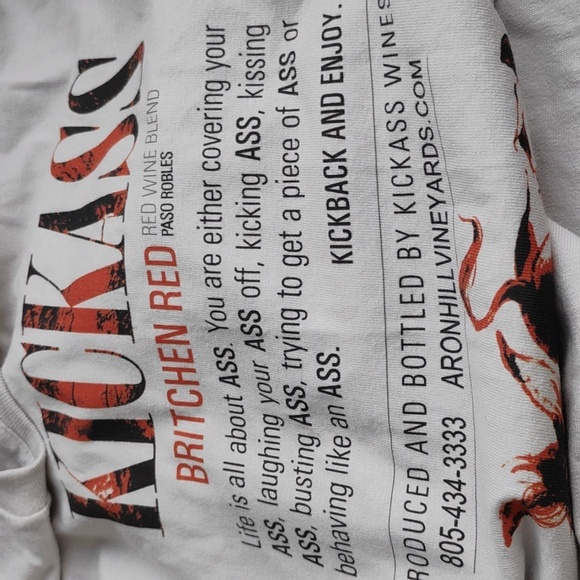 KICKASS BRITCHEN RED Tee Shirt EUC GILDAN ULTRA COTTON  2XL TAUPE DEADSTOCK - Picture 9 of 15